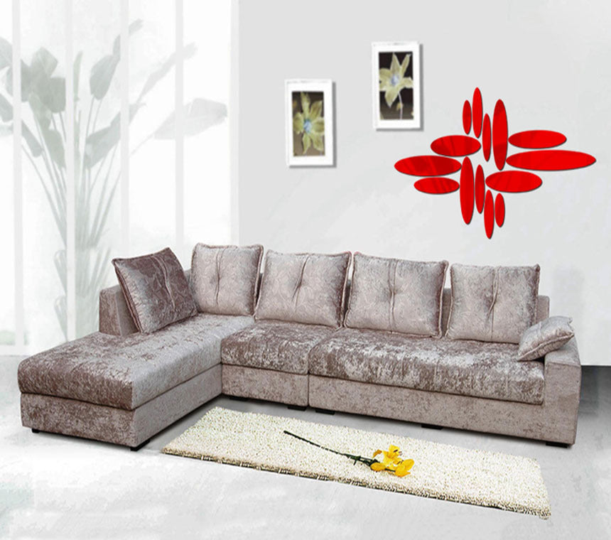 Oval Acrylic Mirror Home Wall Sticker Background Wall Decoration