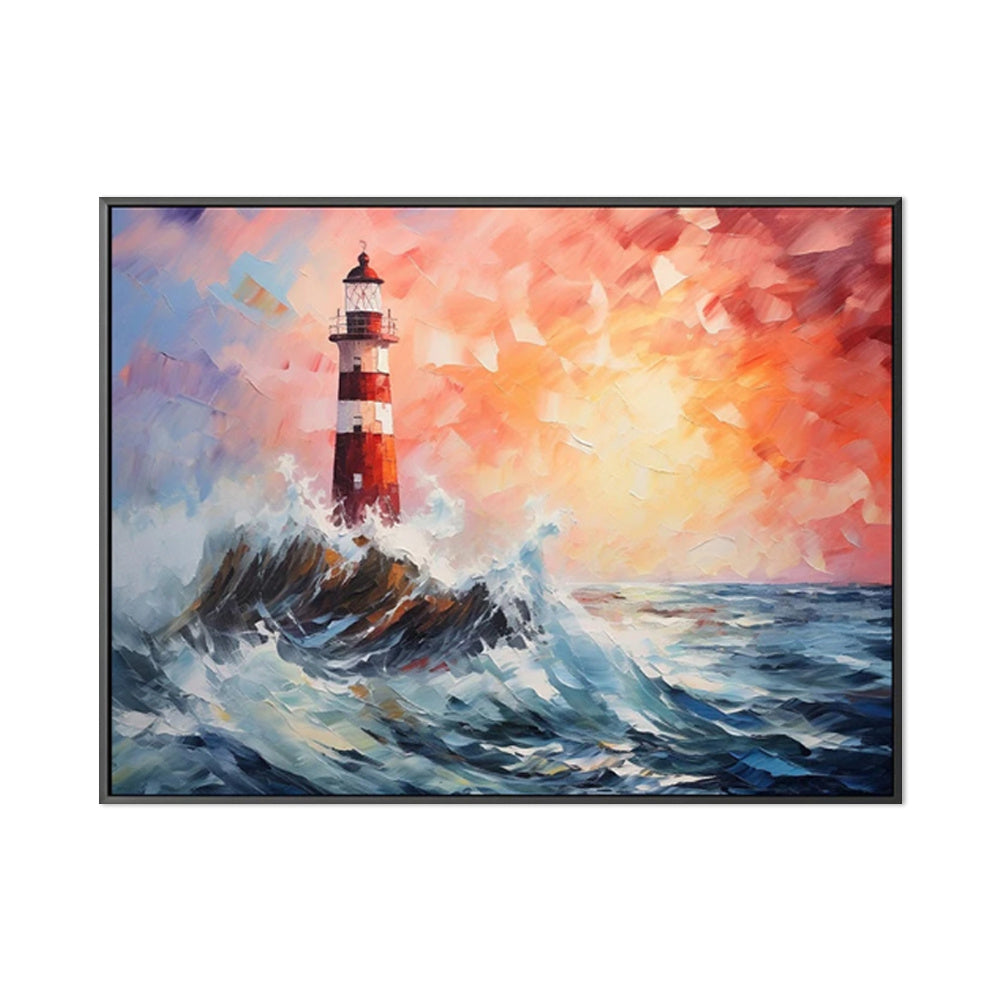 Handmade Oil Painting Canvas Wall Art Decoration Modern Abstract Lighthouse Landscape For Home Decor Rolled Frameless Unstretched Painting