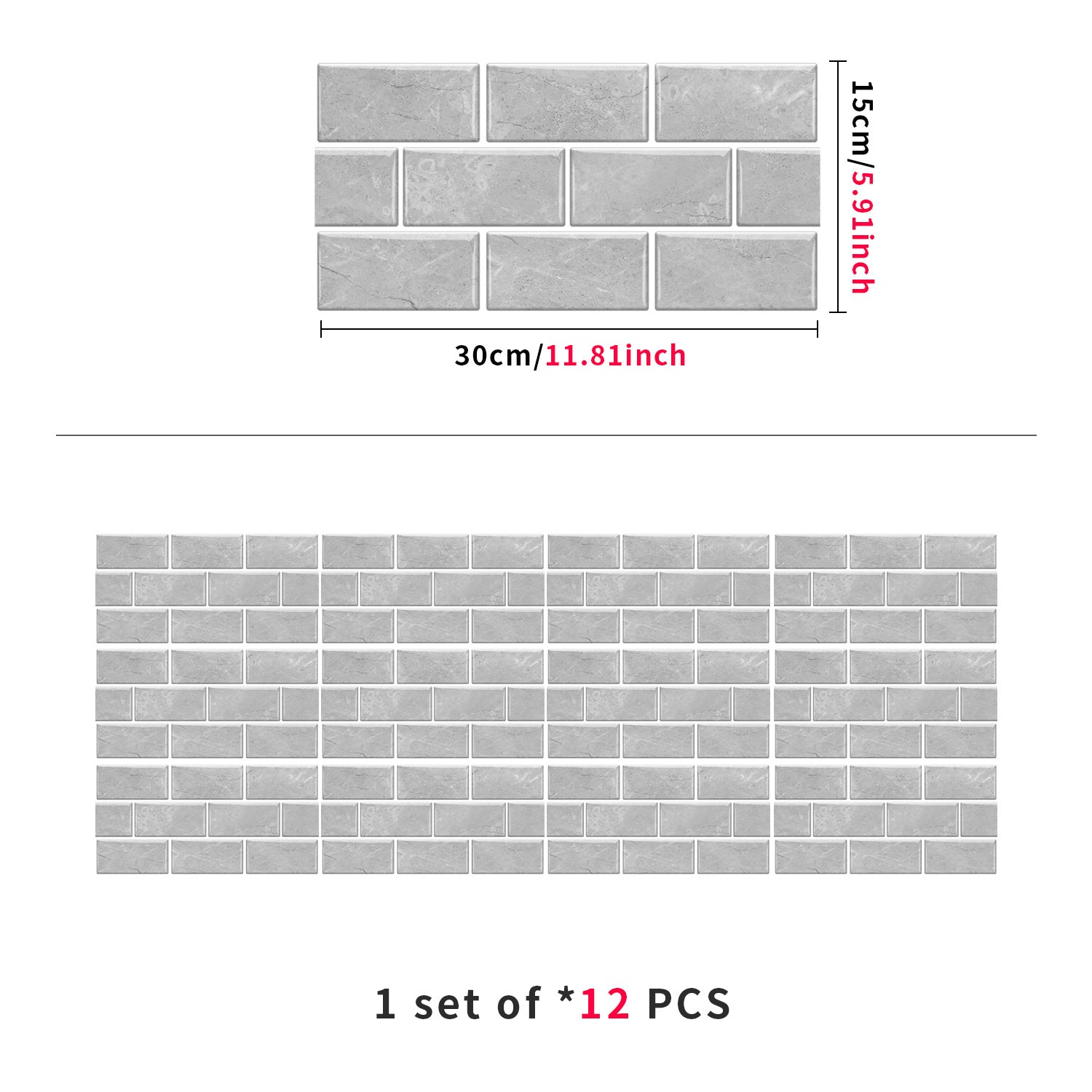 Gray Marble Pvc Wall Stickers Tile Paste Peel And Stick Wallpaper Self-Adhesive Waterproof And Oil-proof Kitchen Bathroom DIY Modern Style Wall Stickers Wall Decor