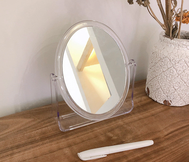 Dressing Table Mirror Desktop Double-sided Desktop Portable Home Bedroom