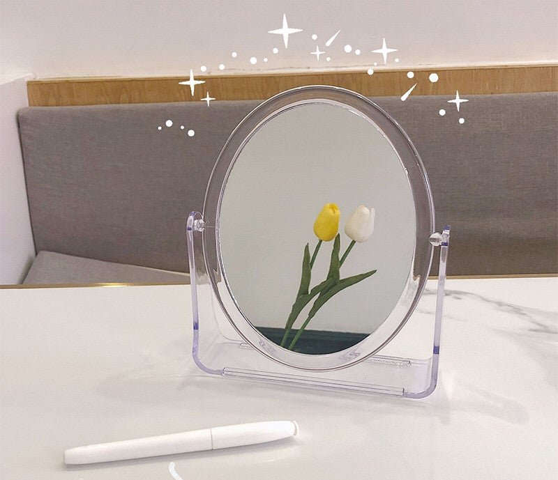 Dressing Table Mirror Desktop Double-sided Desktop Portable Home Bedroom