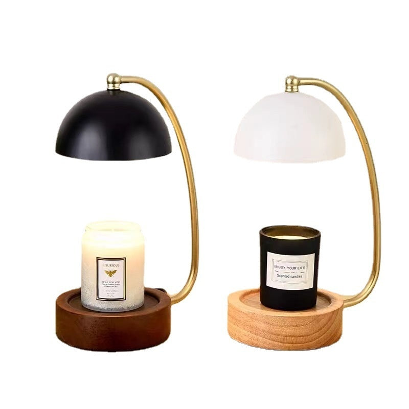 Minimalist Bedside Wooden Fused Candle Lamp