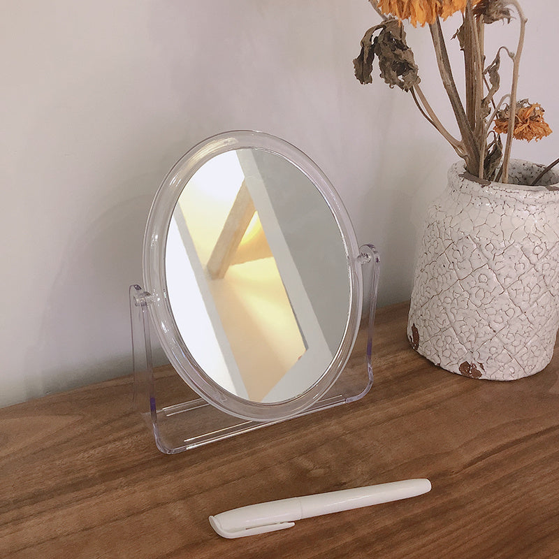 Dressing Table Mirror Desktop Double-sided Desktop Portable Home Bedroom