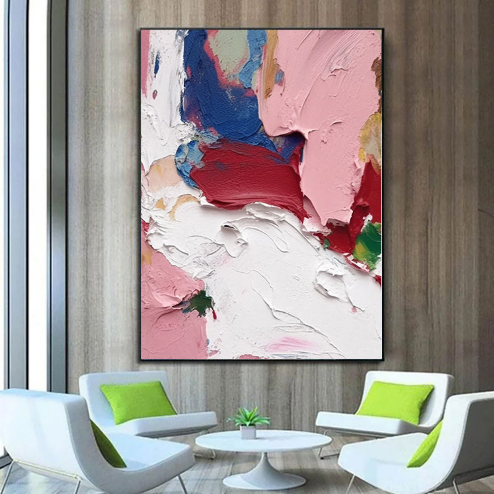 Modern Light Luxury Thick Oil Knife Oil Painting On Canvas Handmade Modern Abstract Wall Art Screen Partition Living Room Entry Home Decor Blocking Dining Painting