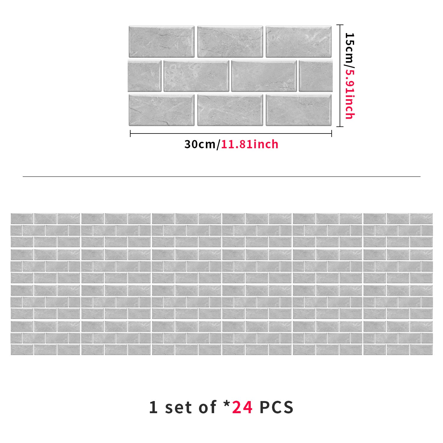 Gray Marble Pvc Wall Stickers Tile Paste Peel And Stick Wallpaper Self-Adhesive Waterproof And Oil-proof Kitchen Bathroom DIY Modern Style Wall Stickers Wall Decor