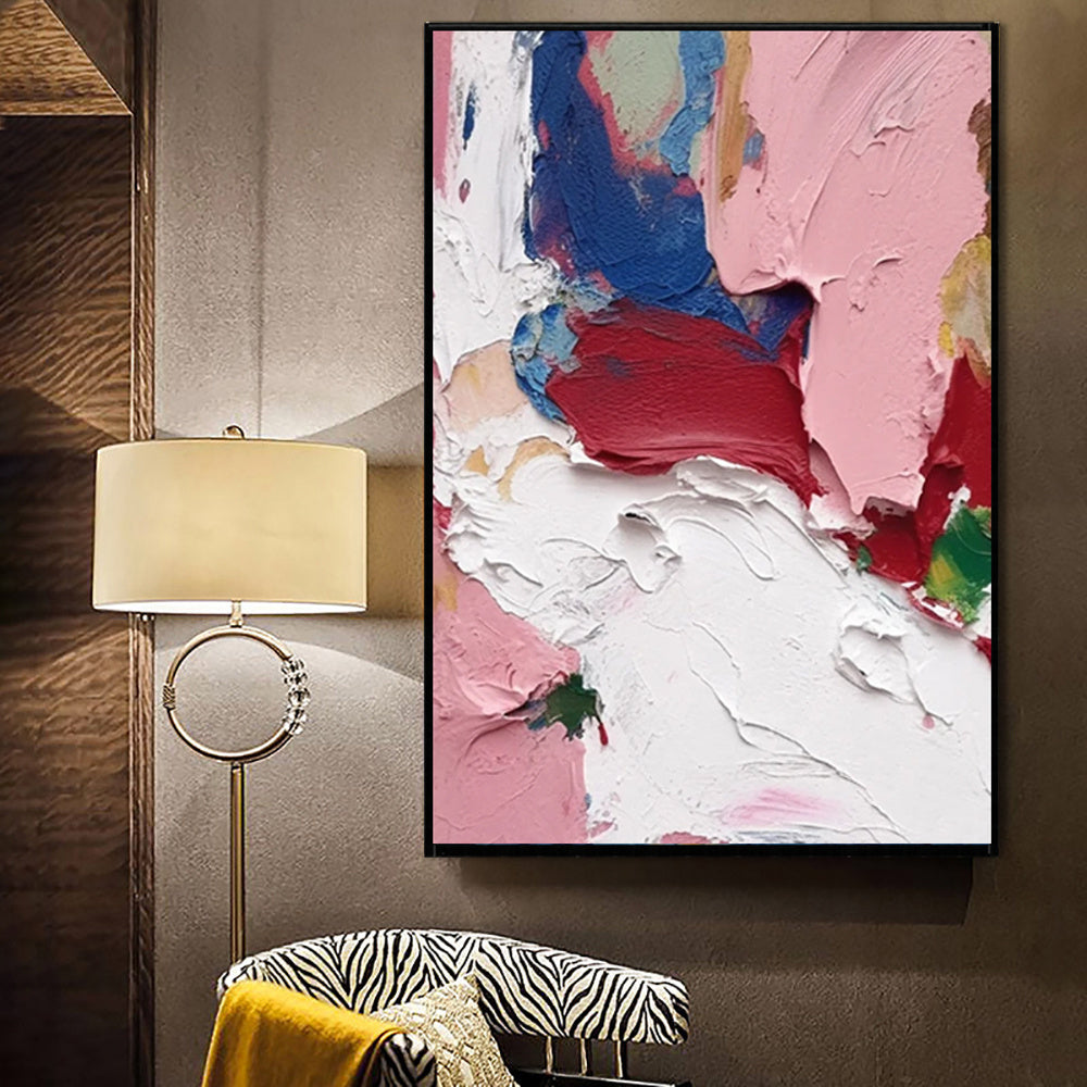 Modern Light Luxury Thick Oil Knife Oil Painting On Canvas Handmade Modern Abstract Wall Art Screen Partition Living Room Entry Home Decor Blocking Dining Painting