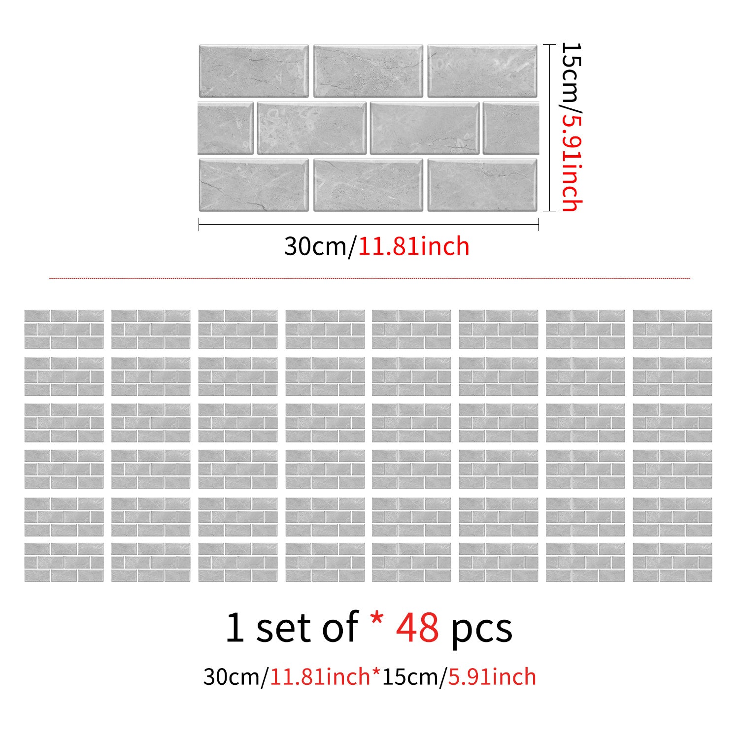 Gray Marble Pvc Wall Stickers Tile Paste Peel And Stick Wallpaper Self-Adhesive Waterproof And Oil-proof Kitchen Bathroom DIY Modern Style Wall Stickers Wall Decor