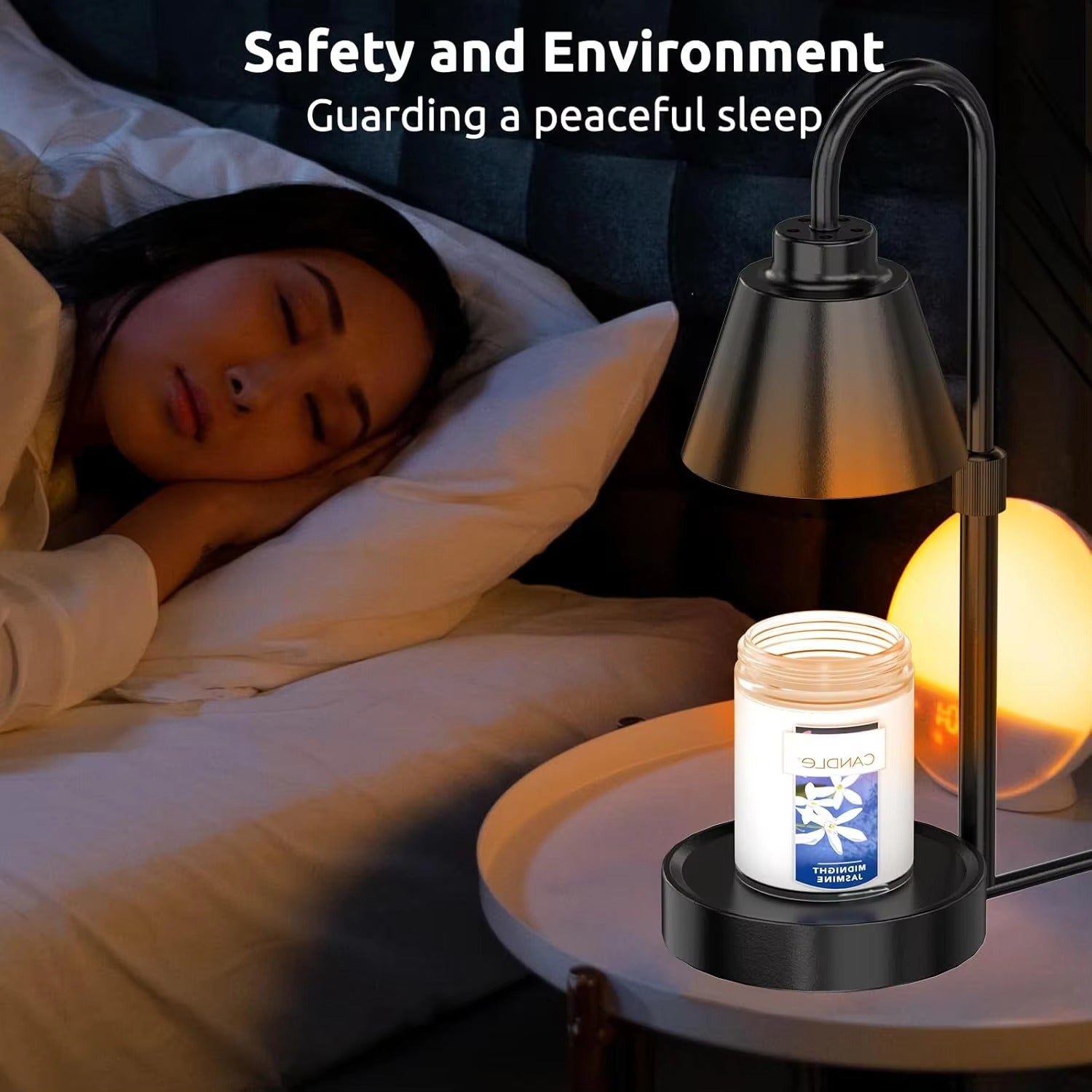 Candle Warmer Lamp Timer, Dimmable Adjustable Height Wax Melt for Large 3 Wicks Scented Candles (Up to D-4/H-6.6 Inches)